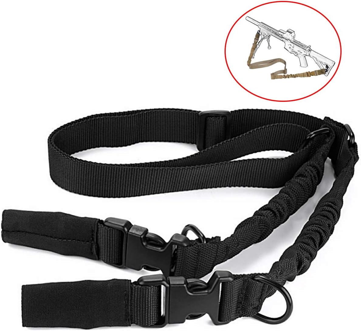 WOLTIS Two Point Gun Sling, QD Quick Detach Sling with Hook for Outdoor Hunting Shooting