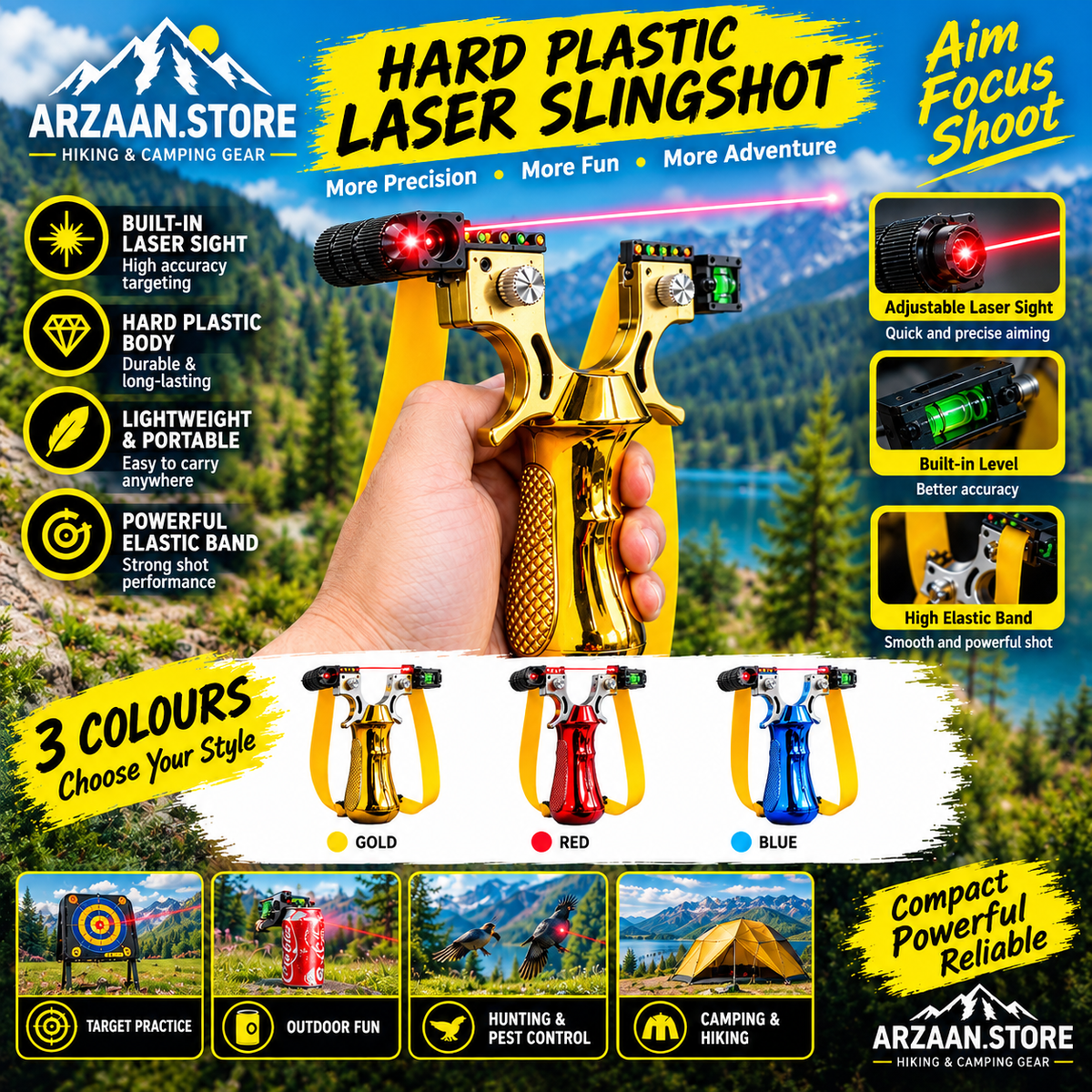 Slingshot With Laser Sight