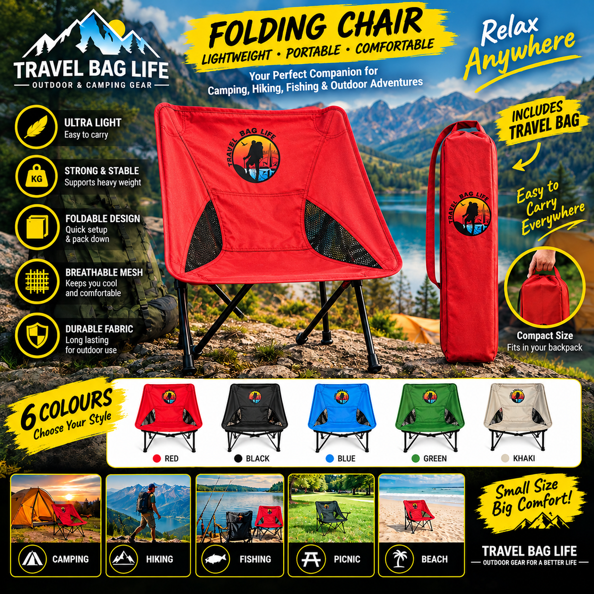 Outdoor Folding Camping Chair