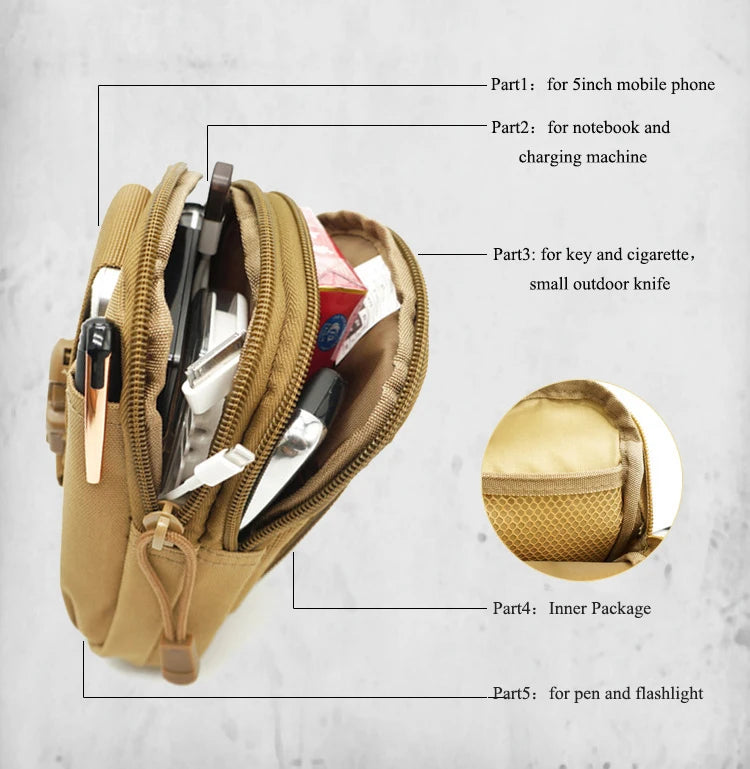 Multifunctional Waist Bag Water Resistant