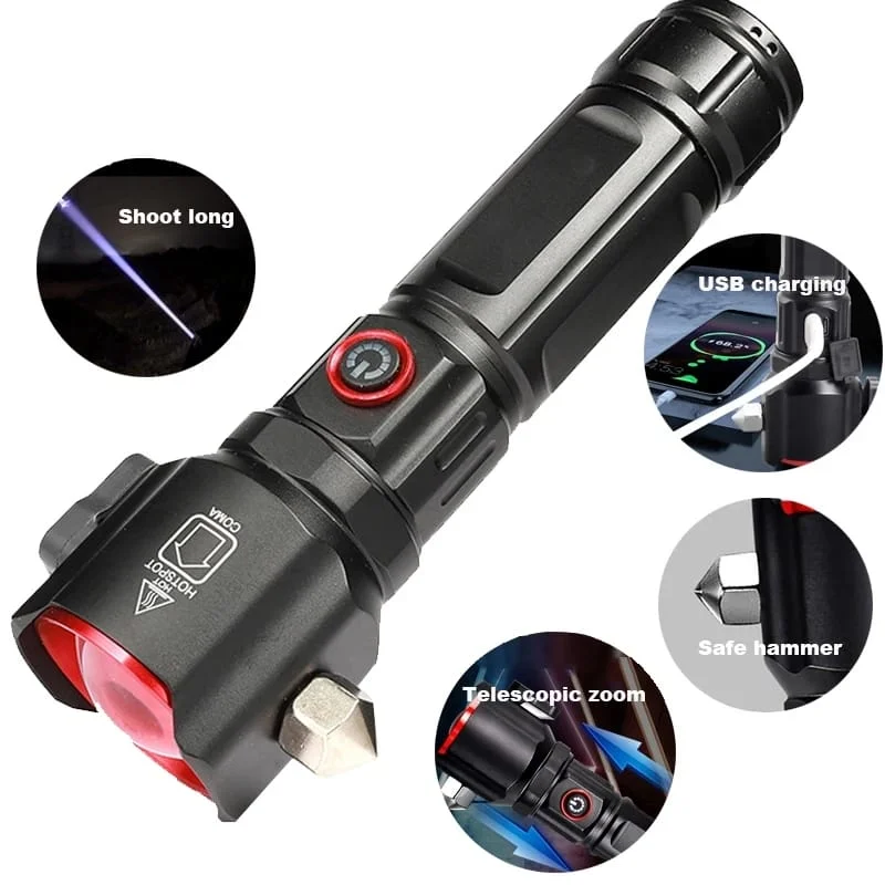 Multifunctional emergency flashlight
