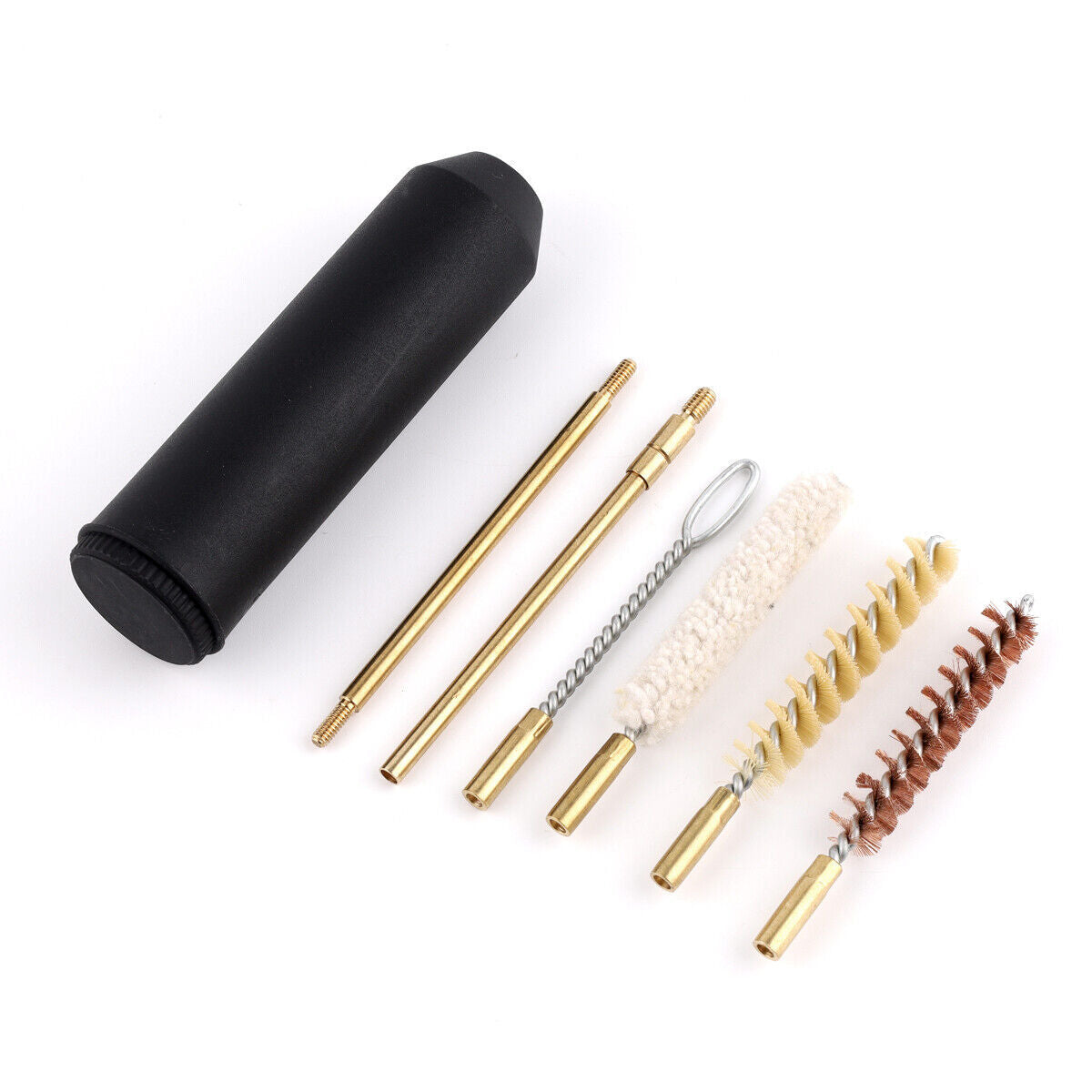 7PCS Gun Cleaning Kit for 38/357/9mm Pistol Barrel Rod Brush Cleaning Tools