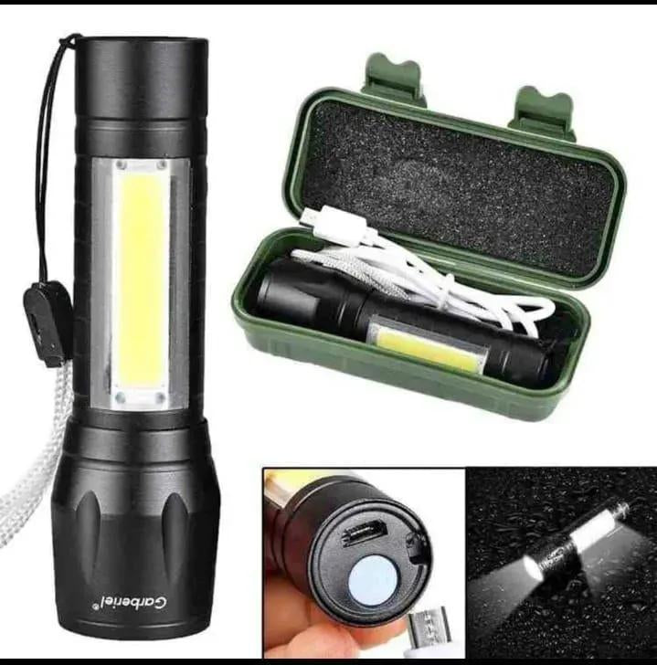 Waterproof Rechargeable USB LED Flash-Light L-206