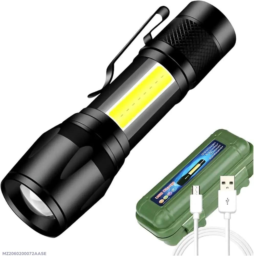 Waterproof Rechargeable USB LED Flash-Light L-206